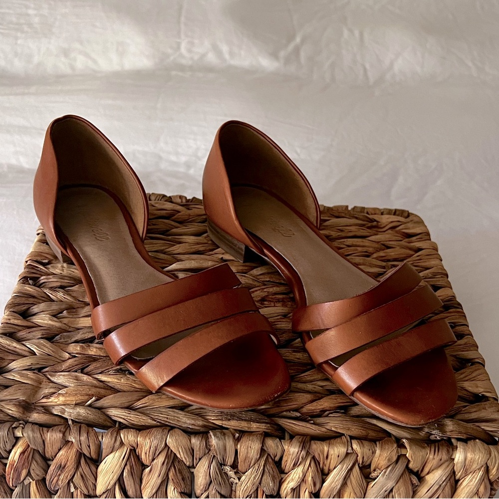 Madewell Tan Strappy Leather Sandals